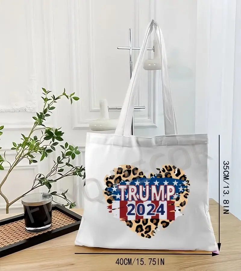 Экологичная Женская Большая Сумка Из Полиэстера С Изображением Трампа.