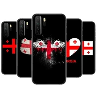 georgia flag black soft cover the pooh for huawei nova 8 7 6 se 5t 7i 5i 5z 5 4 4e 3 3i 3e 2i pro phone case cases