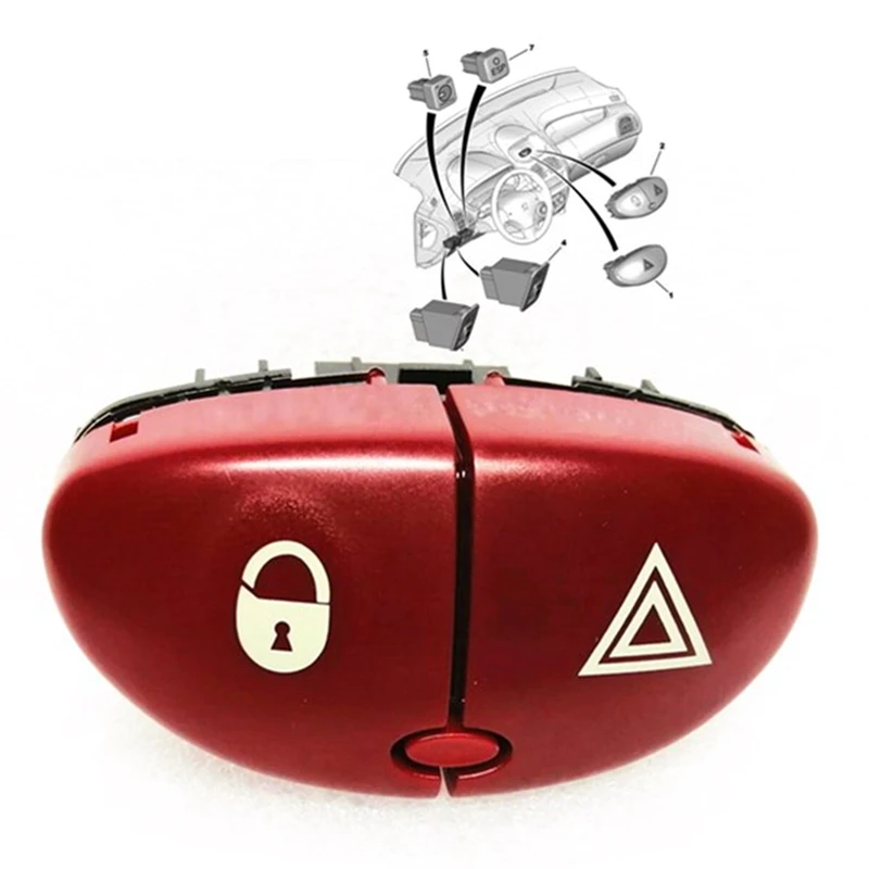 Выключатель аварийного освещения 48377877 /6554L0 Подходит для Peugeot Citroen 206/207/C2