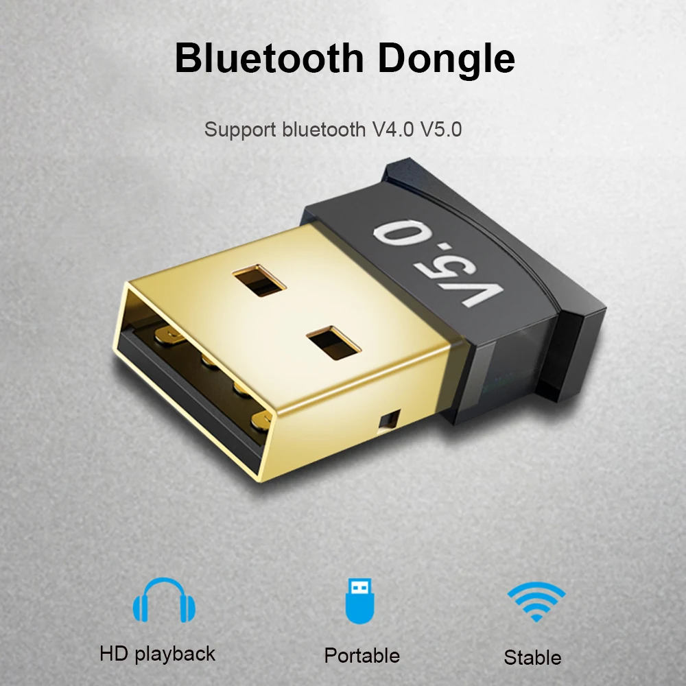 

USB Bluetooth-compatible 5.0 Adapter Transmitter Receiver Audio Bluetooth-compatible Dongle PC Wireless Adapter