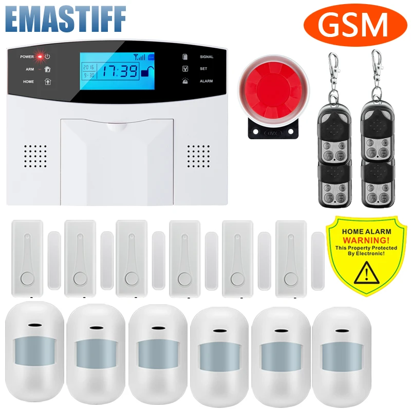 

Wired & Wireless GSM Home Burglar Security Alarm System 433MHz support M2B/G2B Spanish English Russian Voice Language Intercom