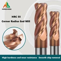 corner radius end mill cnc r bullnose cutter tungsten carbide steel metal router tool 4 flutes r0 5 r1 r2 surface machining