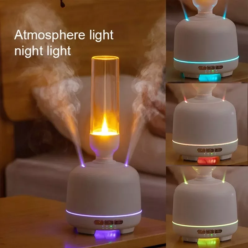 

NEW2023 C2 Aroma Essential Oil Diffuser Air Humidifier Ultrasonic Candle Lighting Lamp Mist Maker For Home Car Bedroom Office