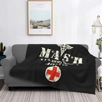 mash medic blankets flannel all season 4077 us army multifunction ultra soft throw blanket for bedding couch bedspread