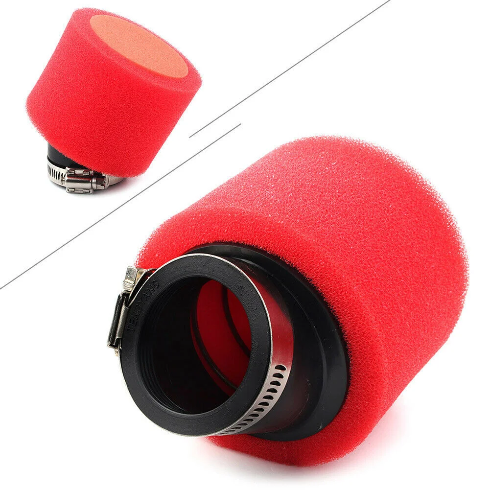 

Motorcycle Air Filter Foam Red Replacement Scooter Accessories Angled For ATV Go Kart Moped 2-strokes & 4-strokes