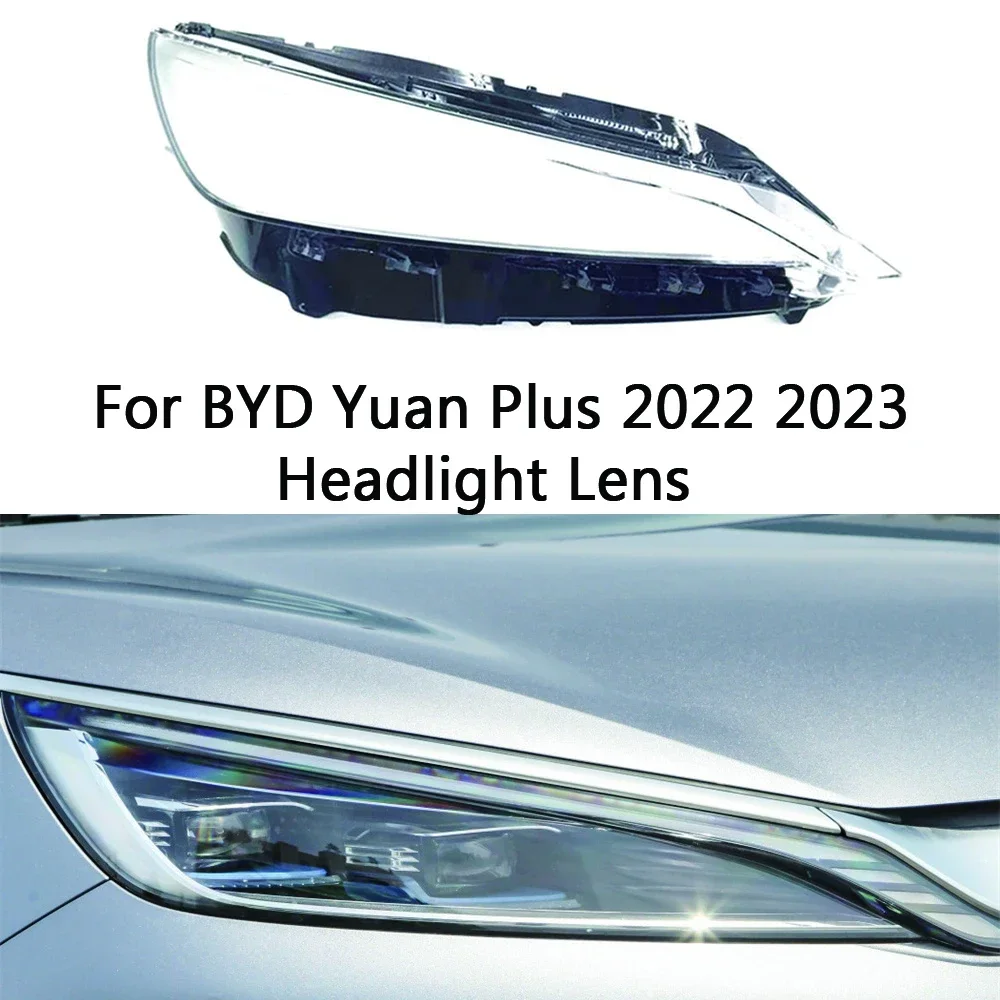 Фото ZAZQ стекло автомобильной фары для BYD Yuan Plus 2022 2023, крышка объектива, абажур, корпус фары, автоматический прозрачный светильник, колпачки для ламп №1