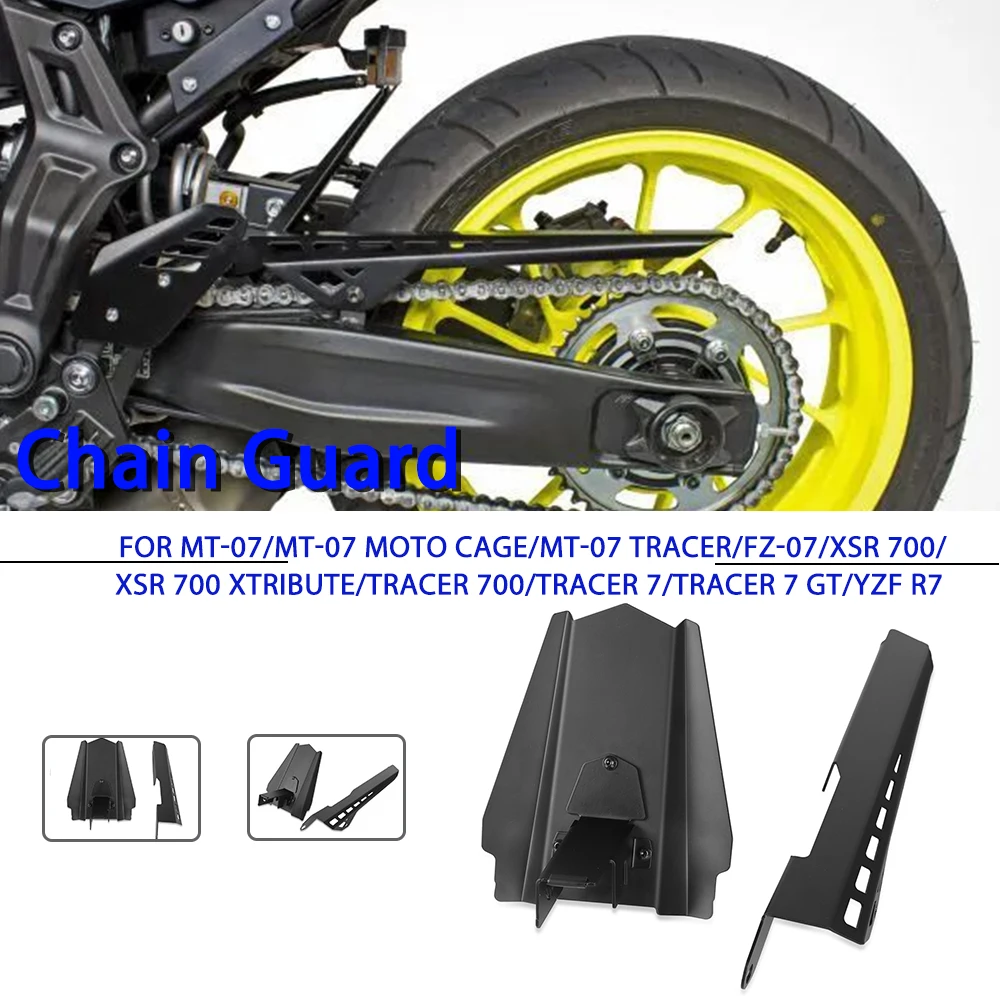 

Motorcycle Chain Guard Protector For YAMAHA MT-07 Moto Cage/Tracer FZ-07 XSR 700 XTribute TRACER 700/7 GT/YZF R7 MT07 2013-2021