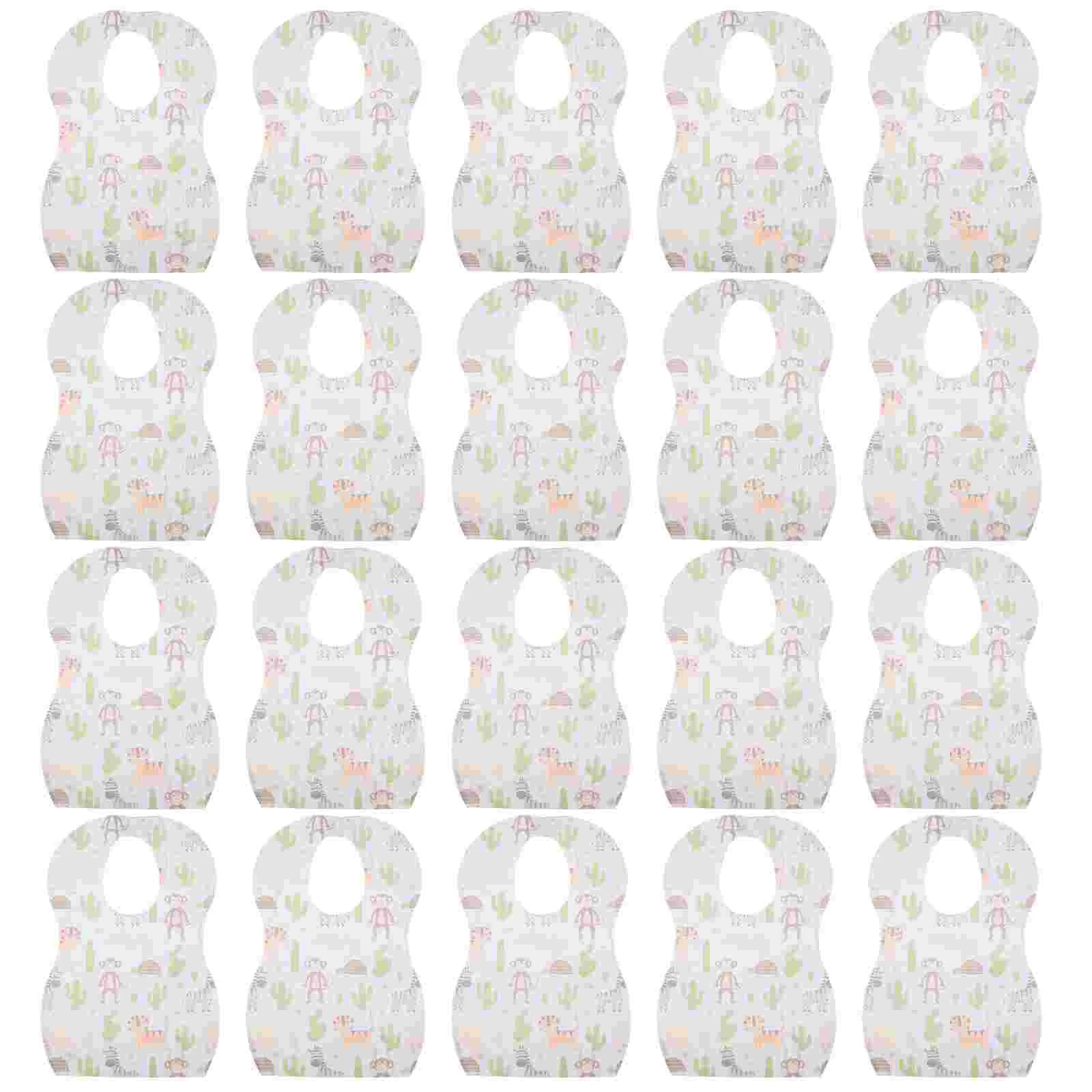 

20 Pcs Baby Bib Feeding Adult Bibs Disposable Apron Non-woven Fabric Protector Girl Washcloths