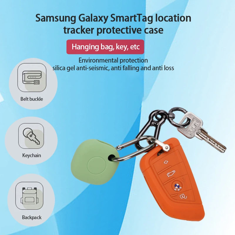 

Protective Case Bluetooth Tracker Fashion For Samsung Galaxy Smarttag Multicolor Location Tracker Protective Cover Accessories