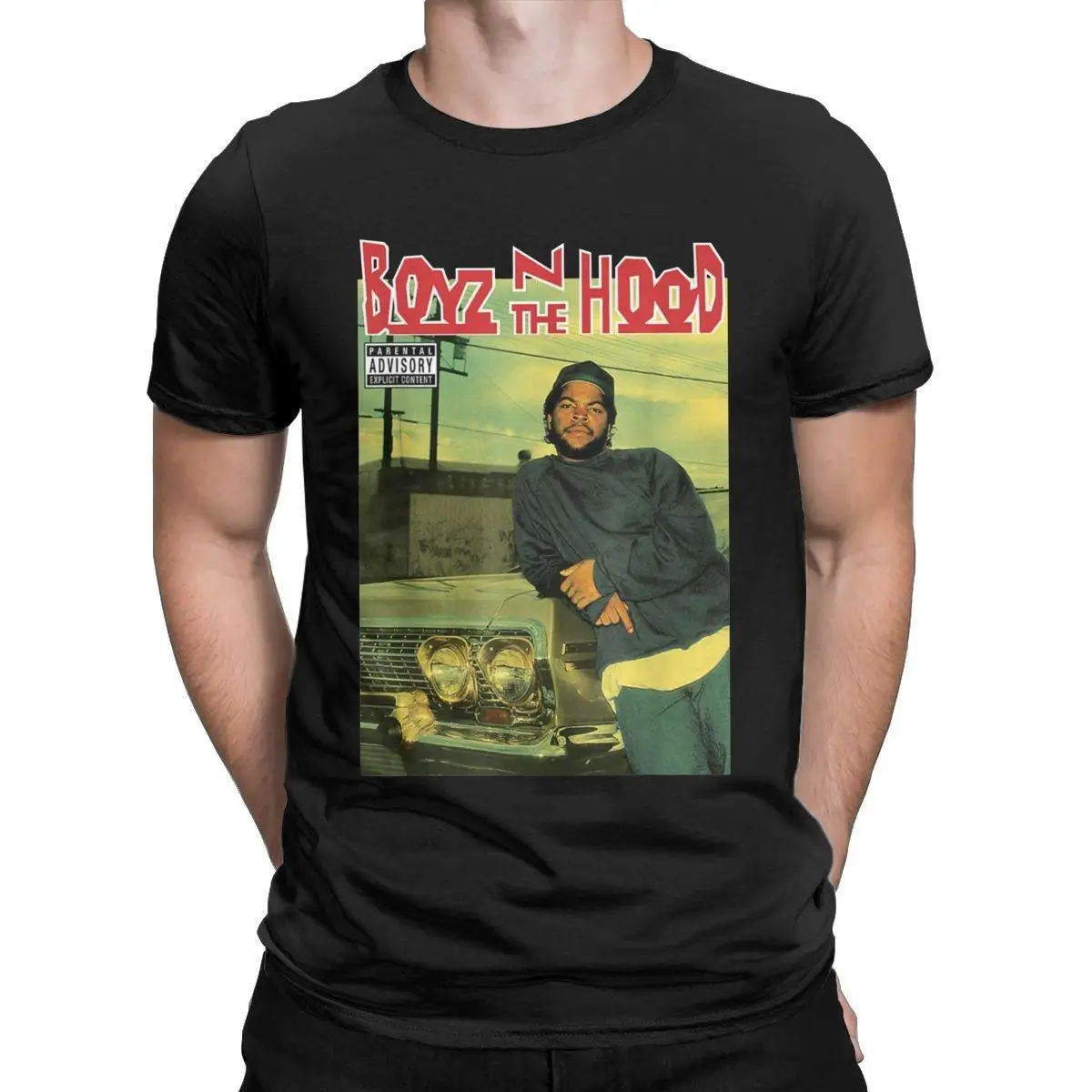 

Boyz N The Hood Darrin Doughboy Album Cover T Shirt Men's Pure Cotton T-Shirts O Neck Tee Shirt Short Sleeve Tops New Arrival