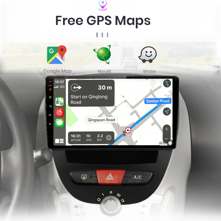 Автомагнитола 2DIN 4 + 64 ГБ Android мультимедийный плеер Carplay Автомобильная GPS-навигация