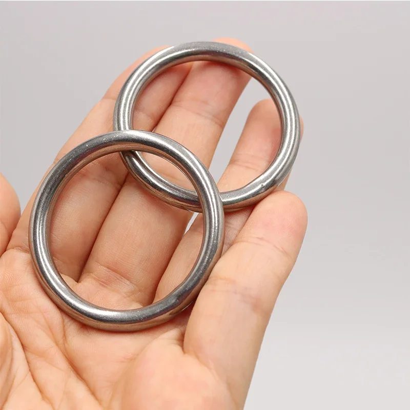 

Бесшовное круглое кольцо из нержавеющей стали 304, антикоррозийное, ржавеющее, гладкое, однотонное уплотнительное кольцо для рыбалки, йоги, подвесной пояс, ошейник для домашних животных Oring