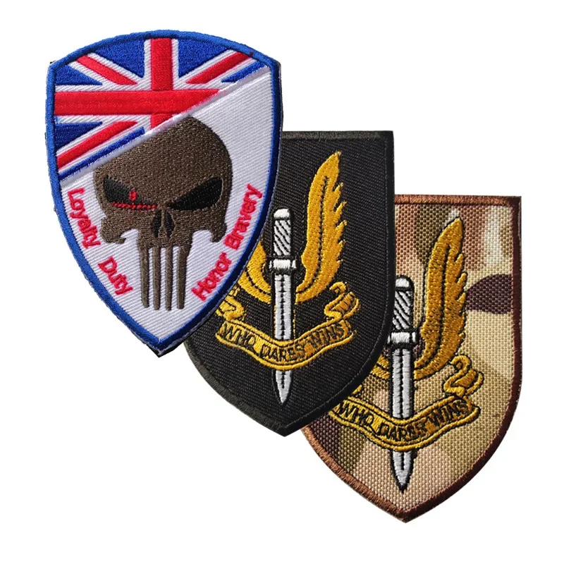 Нашивки для шляпы с вышивкой команды Великобритании Sas тканевые наклейки на