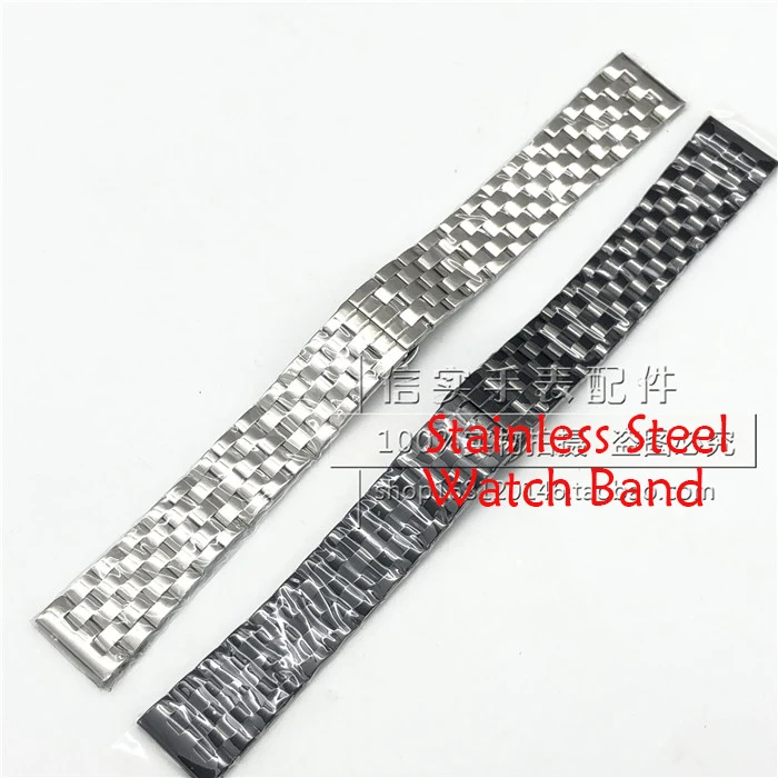 New 18 19 20 21 22 12mm High Quality Watchband Watch Parts male strip Solid Stainless steel bracelets straps for branded watch