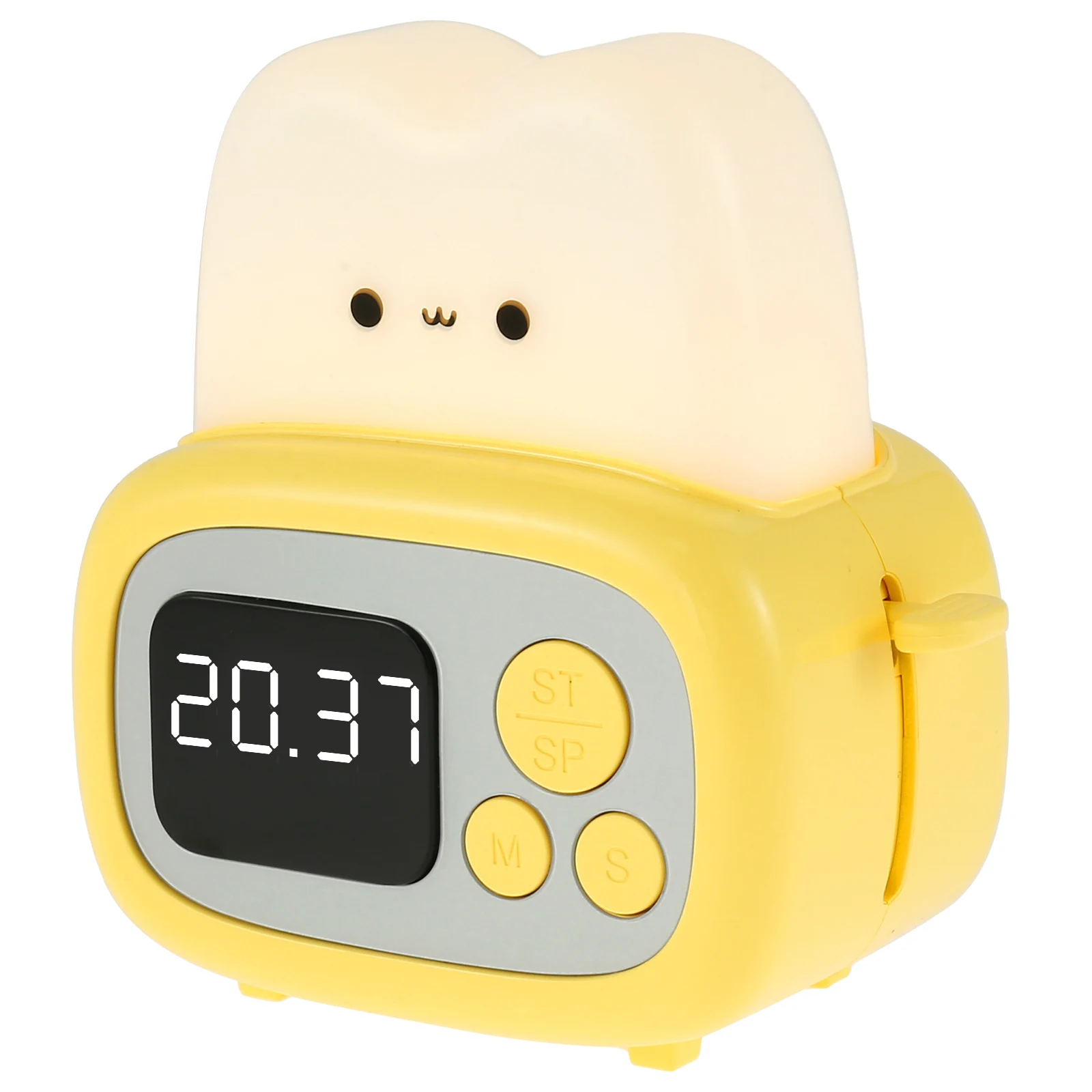 Dimmable Digital Clock With Night Light Rechargeable Sleep Training Clock For Children Wake Up Alarm Clock