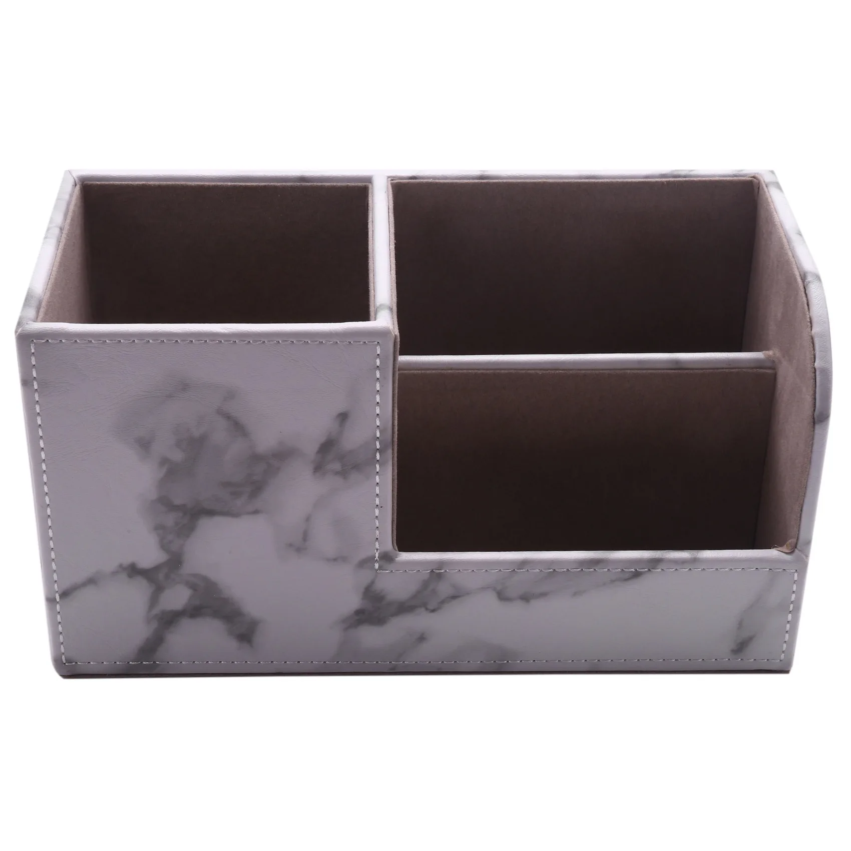 

Wooden Struction Leather Multi-Function Desk Stationery Organizer Storage Box Pen/Pencil Cell Phone Business Name Cards Remot