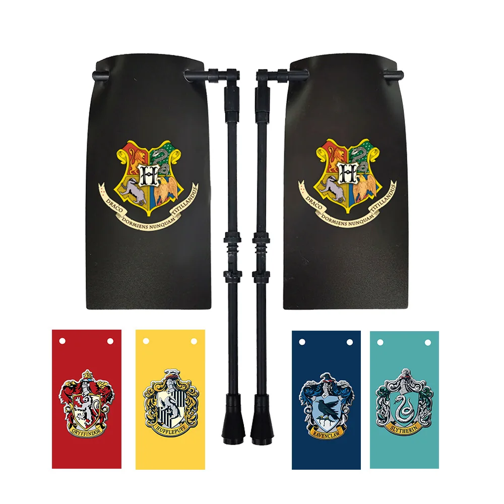 

Lion and Snake College Flags School Banner Printed Plastic Flag Building Brick Magic Figure Toys
