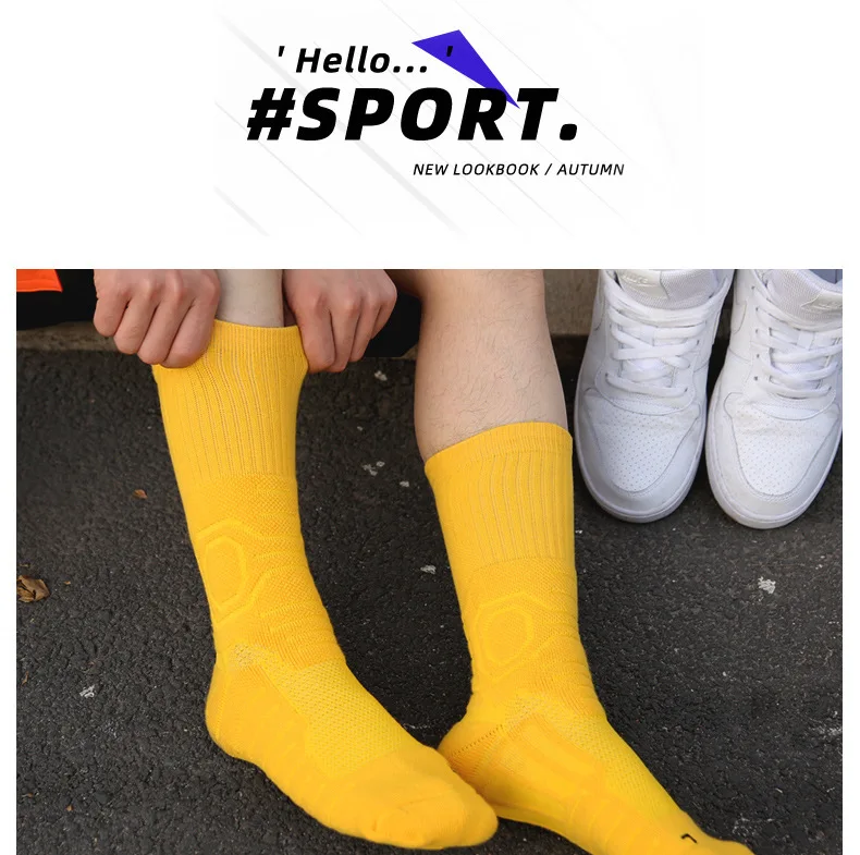 Professional Basketball Sock Long Sport Sock Men Thickened Tall Sock Towel Sock Sweat Absorbing Anti-Slip Breathable Elite Sock