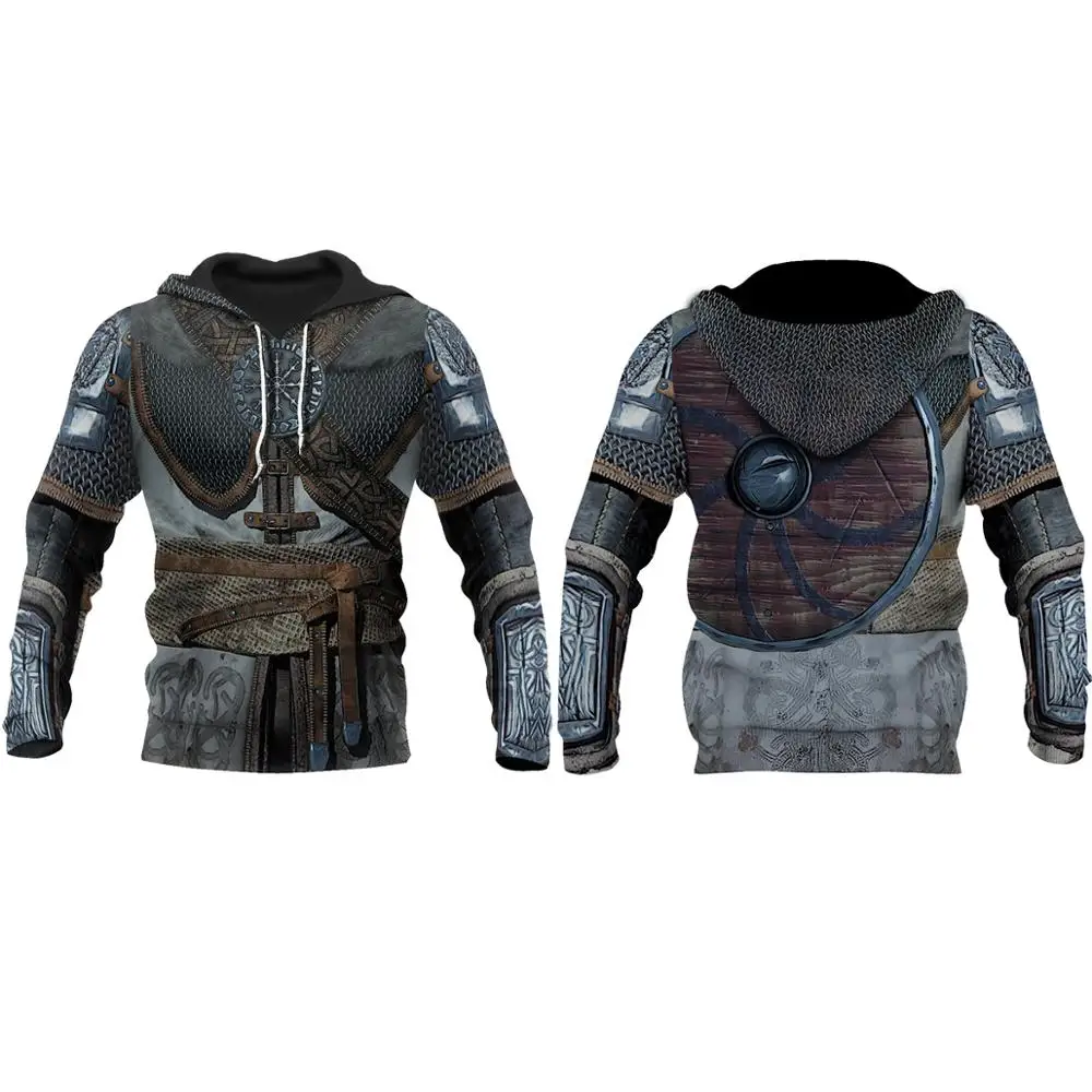 

Viking armor-tatuagem 3d estampa de capuz, casaco harajuku masculino com capuz moda unissex casual jaqueta zíper wj002