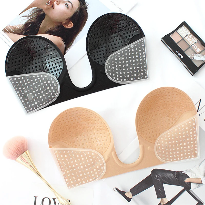 Roseheart Black Invisible Bras Strapless Underwear Sexy Bralette Lingerie Seamless Party Wedding Bra for Women A B C D Female