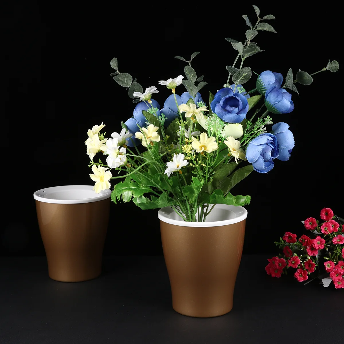 

2 Pcs Self Watering Containers Terrariums Unique Planters Garden Pots Self Watering Orchid Pot Glass Containers