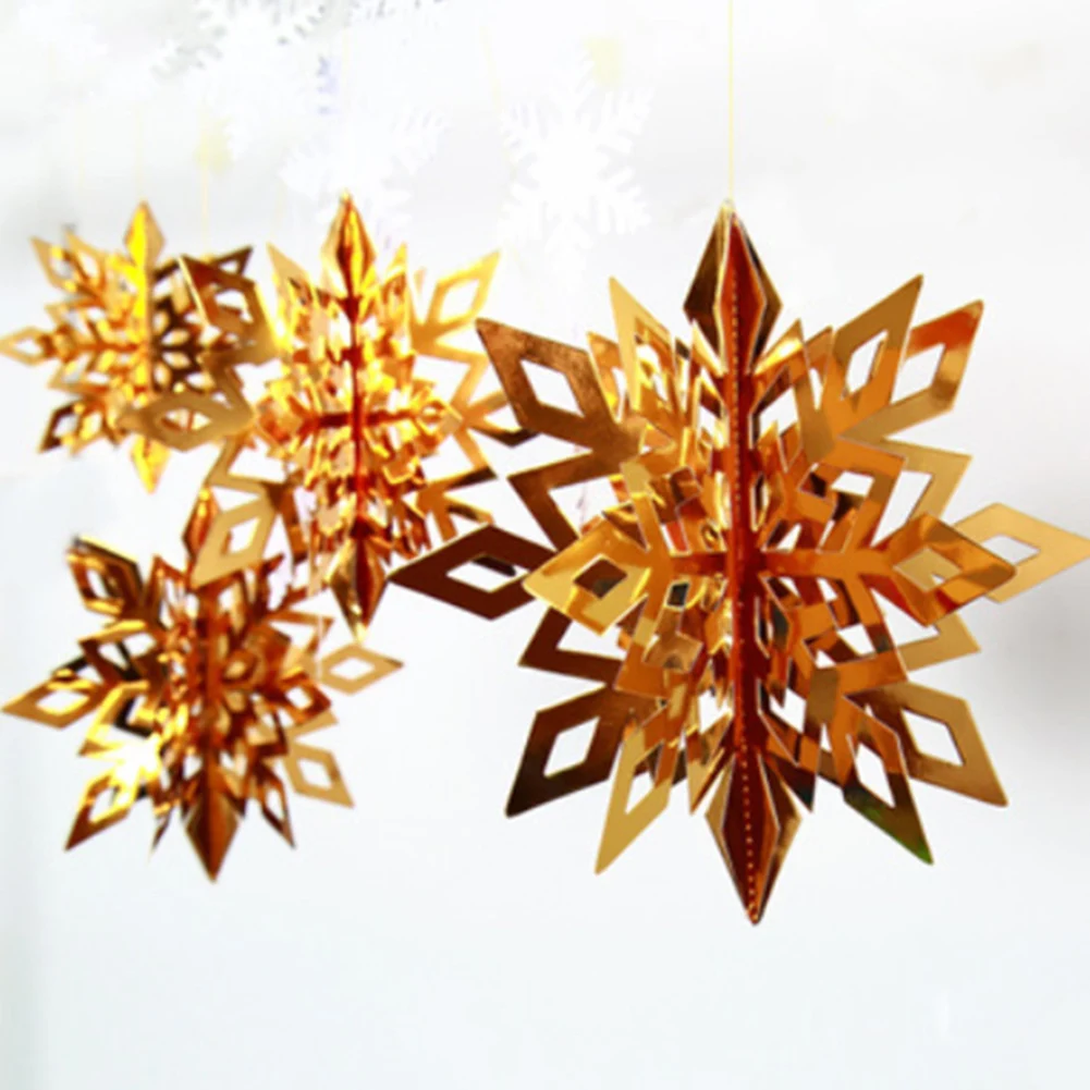 

Christmas Decoration 2023 Ornaments Home Supplies 6pcs 3D Snowflake Charm Ceiling Christmas Tree Gift Pendants New Year Seasonal
