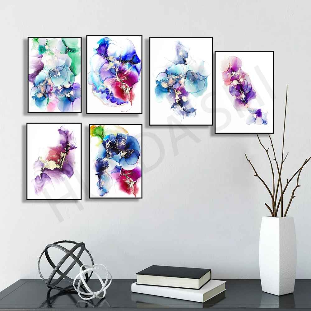 

Абстрактное искусство-чернила на спиртовой основе-жидкое искусство-современное искусство-абстрактная живопись