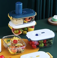 vacuum box with pump food containers protable lunchbox electric vacuum fresh keeping fruit refrigerator sealing storage box