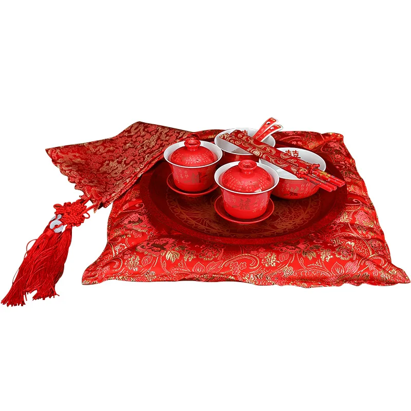 

2022 Best Wedding Supplies Complete Collection Of Wedding Gifts Chinese Bowl Couple Cup Couple Set Bowl Wedding Tea Modified Tea