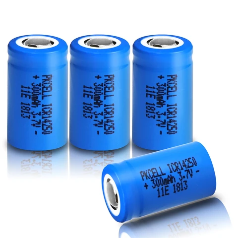 Литиевая батарея ICR14250 1/2AA 100 мАч, 300, 14250 в, литий-ионные перезаряжаемые батареи для лазерного прицела, 4-3,7 шт.