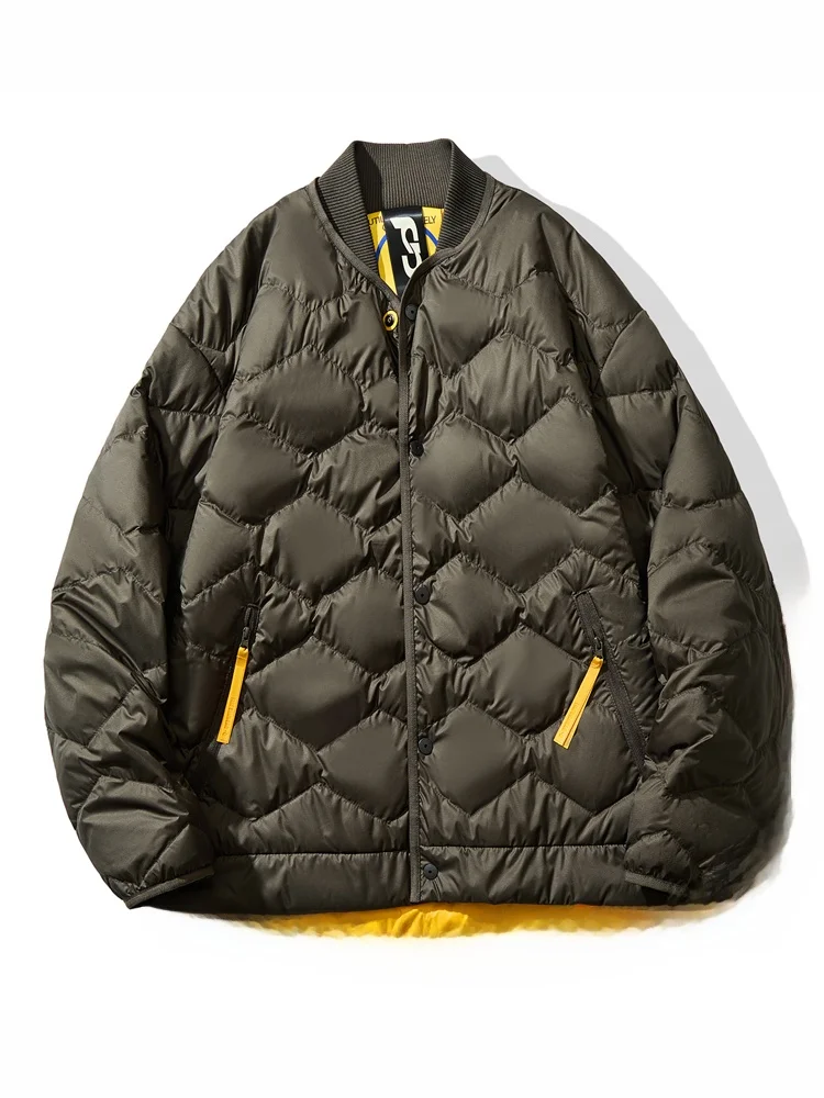 Осенне-зимний легкий пуховик для отдыха японская мода свободный пары-карго 90