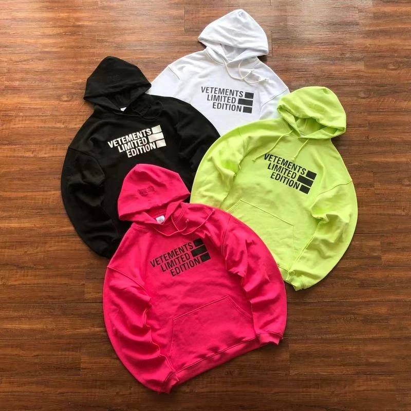 

Vetements Limited Edition Hoodie Men Women Oversized Embroidered Sweatshirts VTM Pullovers