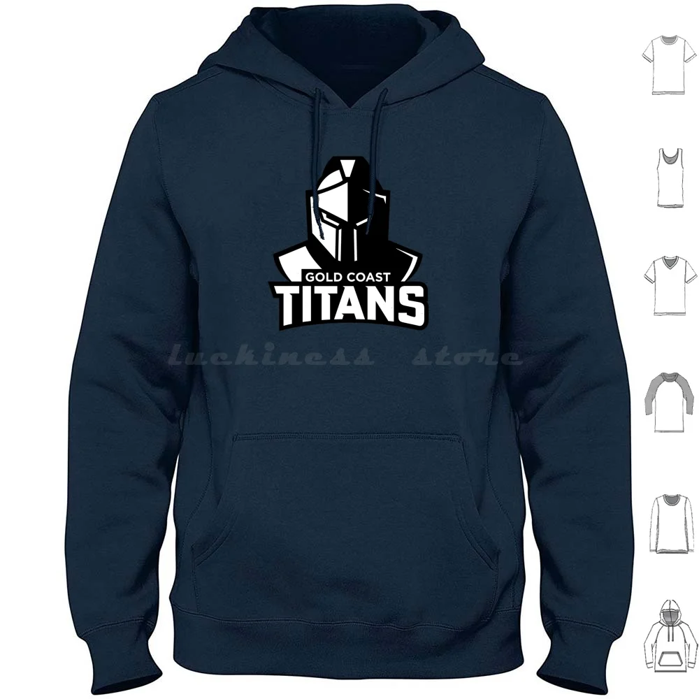 

Толстовка с титанами хлопок с длинным рукавом Mad Bull Goldcoasttitans Titans Gctitans Rugba League