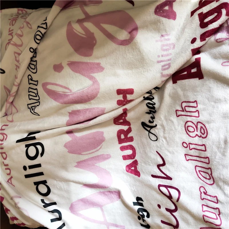 Baby Blanket Swaddling For Baby Blankets Newborn Name Personalised Coral Fleece Blanket Baby Bedding Bed Crib Blanket Baby Gift