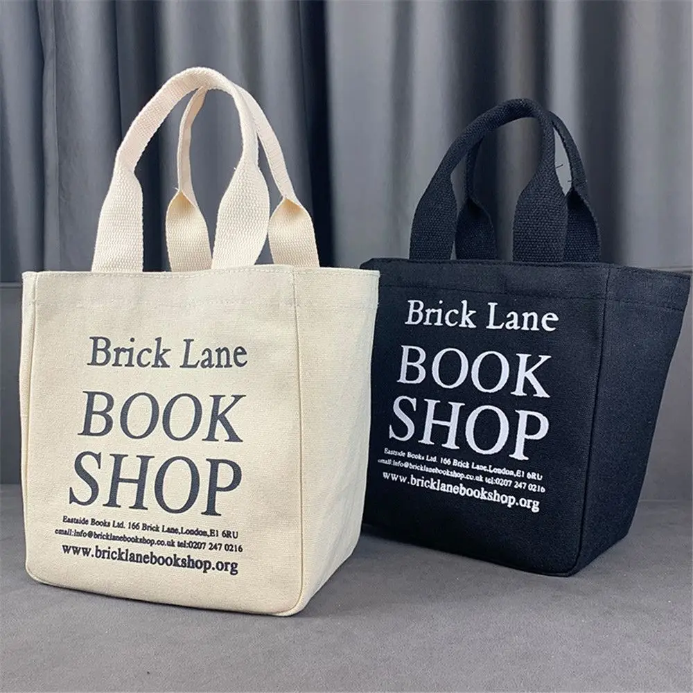 

New Lunch Bag Canvas Lunch Box Picnic Tote Cotton Cloth Small Handbag Pouch Dinner Container Food Storage Bags For Office Lady