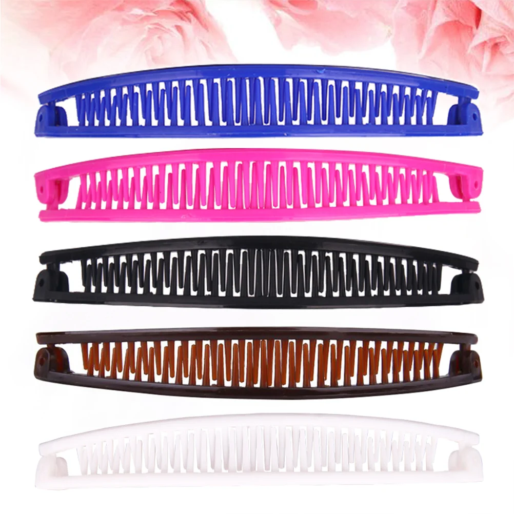 

Banana Hair Clip Ponytail Holder Clips Clutcher Barrettes Clincher Comb Fancy Wedding Bun Barrette Combs Pin Grip
