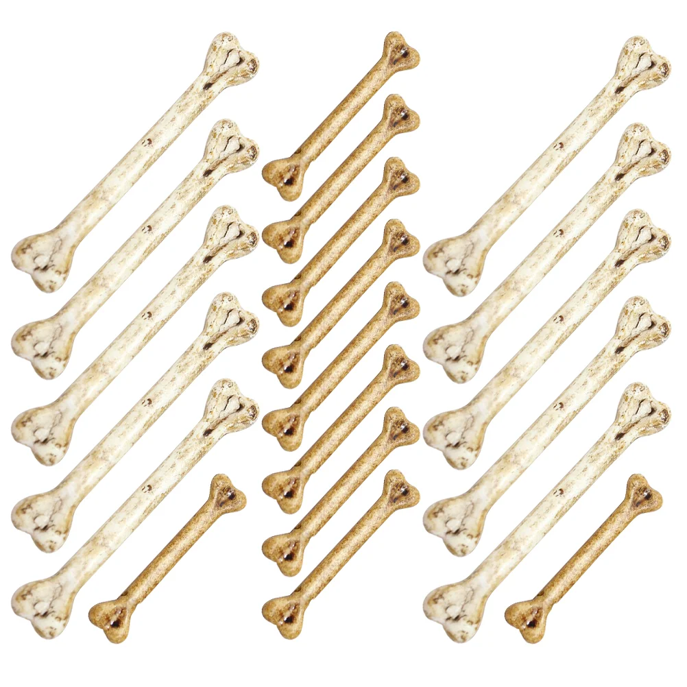 

20pcs Highly Simulation Bone Props Multi-functional Fake Bones DIY Hanging Bone Charm Halloween Prop