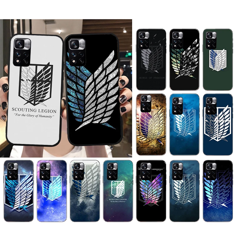 

Phone Case For Xiaomi Redmi Note 12Pro 11 11S 11T Pro 10 9Pro Note10S Redmi 10 9 10C 9C Anime Japanese attack on Titan