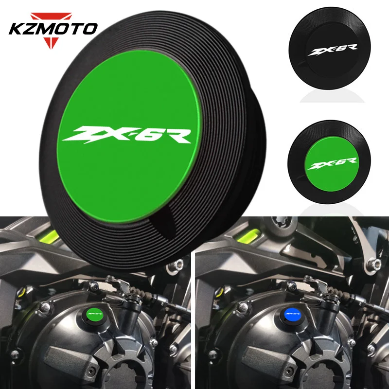 

ZX-6R New Motorcycle CNC Oil Filler Cap Engine Plug Cover Accessories For Kawasaki ZX6R ZX636 zx6r M30*1.5 Green Black