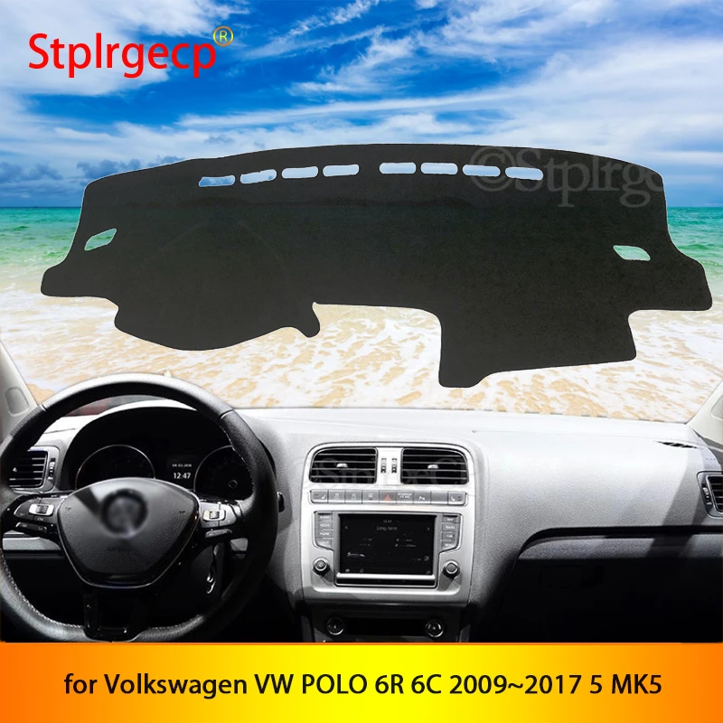 

Нескользящий коврик для Volkswagen VW POLO 6R 6C 2009 ~ 2017 5 MK5, накладка на приборную панель, солнцезащитный козырек, аксессуары для автомобиля 2016 2015 2014