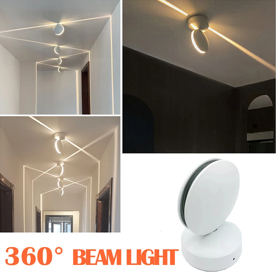 360Degree LED Beam Light Corridor Ceiling Lamp Window Contour Light Porch Lamp Home Decoration Luminaires Outdoor IP54 AC100-240