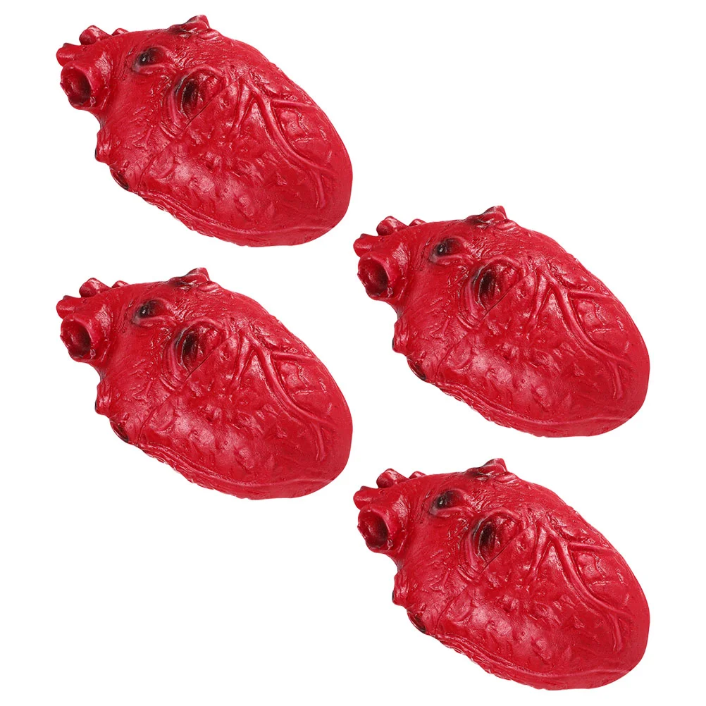 

Halloween Supply Realistic Heart Model Haunted House Prop Party Accessories Simulation Human Organs Vinyl Hearts Decor