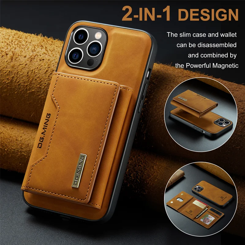 IPHON 14 Case For iPhone 14 13 12 11 Pro Max Plus XS X XR Deluxe Leather Business Magnetic Wallet Shock proof Cell Phone Case