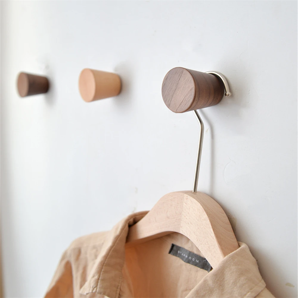 

5 шт. настенные деревянные крючки круглые монден настенные вешалки крючок, крючки для пальто для гостиной Декор одежды крючки для спальни