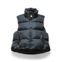 kapital japanese retro casual stand collar thickened loose down mens and womens vest black zipper white duck down jacket