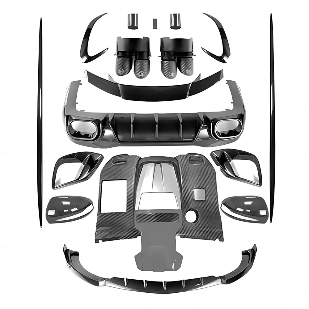 Комплект для губ из углеродного волокна Mercedes Benz C190 AMG GT GT63 20-24 стильный передний и