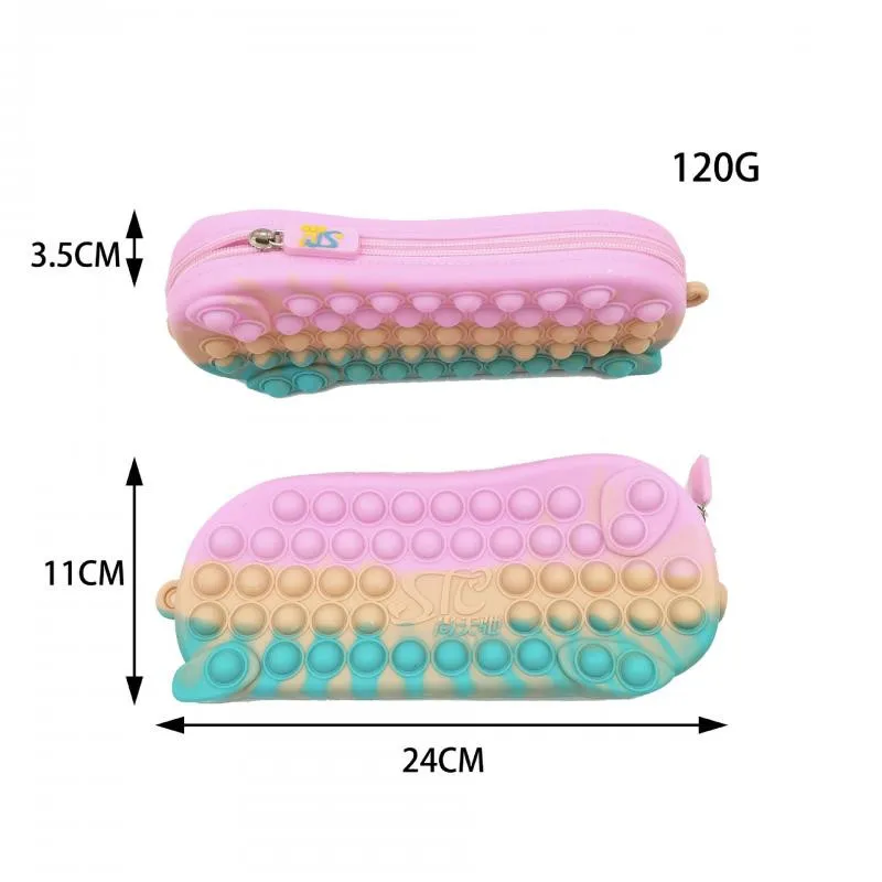 

Pop It Figet Toys Kawaii Pig Silicone Wallet Bag Push Its Bubble Fidget Toys Pencil Case Simpl Dimmer Antistress Toy Soft Press