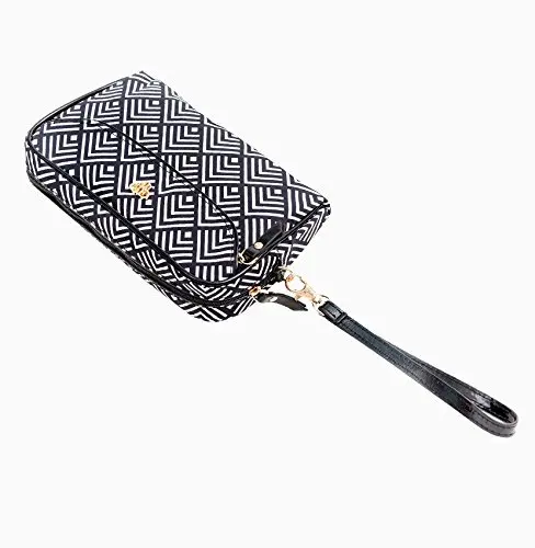 Clutch Makeup Travel Organizer Lipstick Beauty Case Wristlet - Mod Diamond