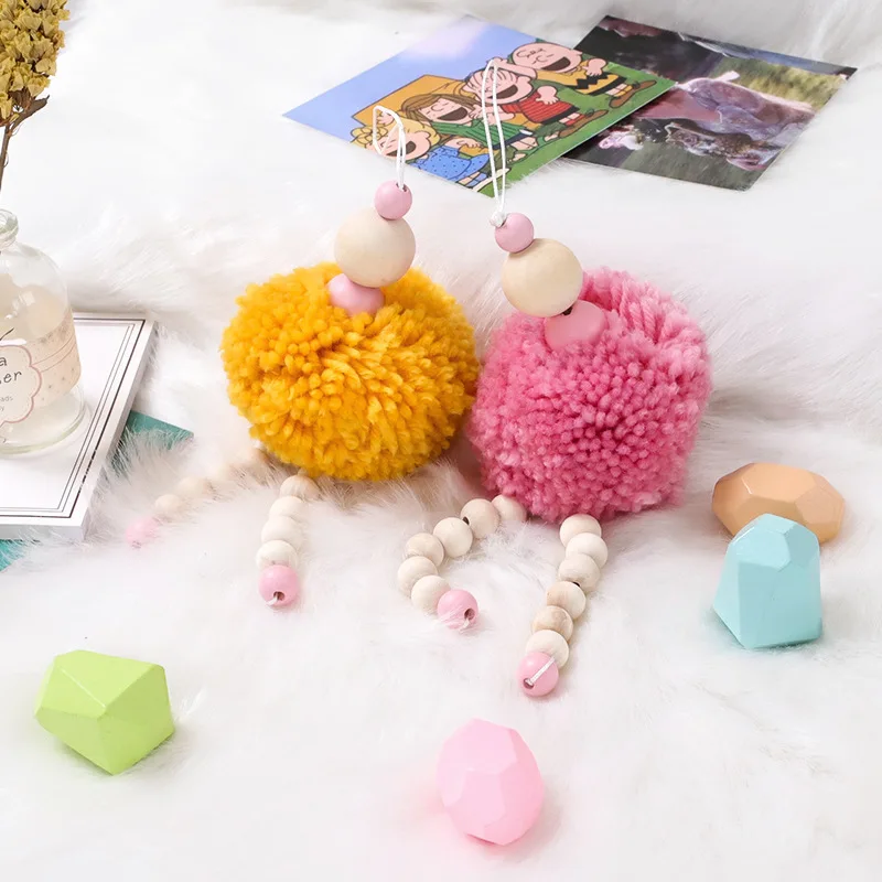 

1pcs 2022 New Nordic Style Tent Decor Hair Ball Pendant Photography Props Hanging Cute INS Decorative Multi-colored Ornaments
