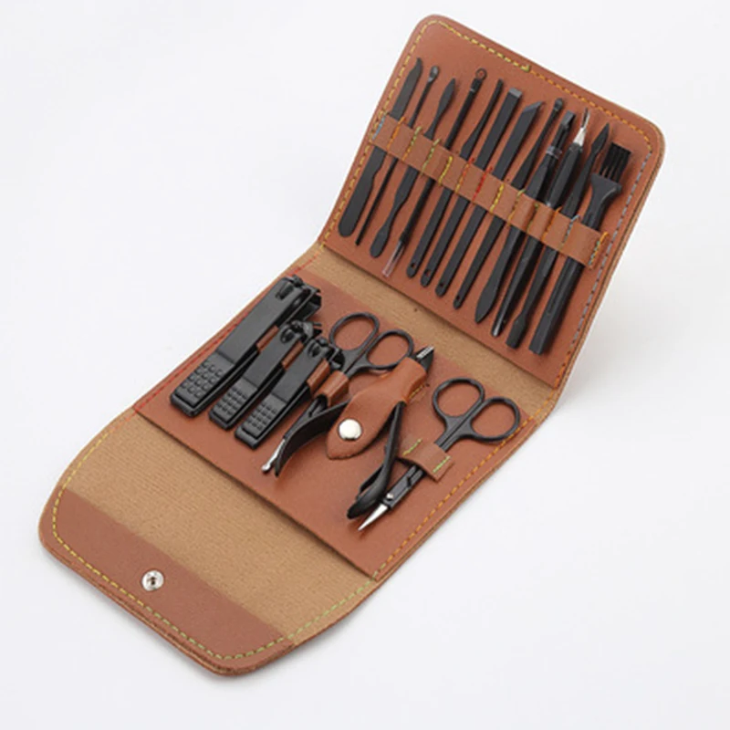 

18 Piece Of Beauty Tools Set Wholesale Clippers Folding Bag Nail Clipper Home Tool